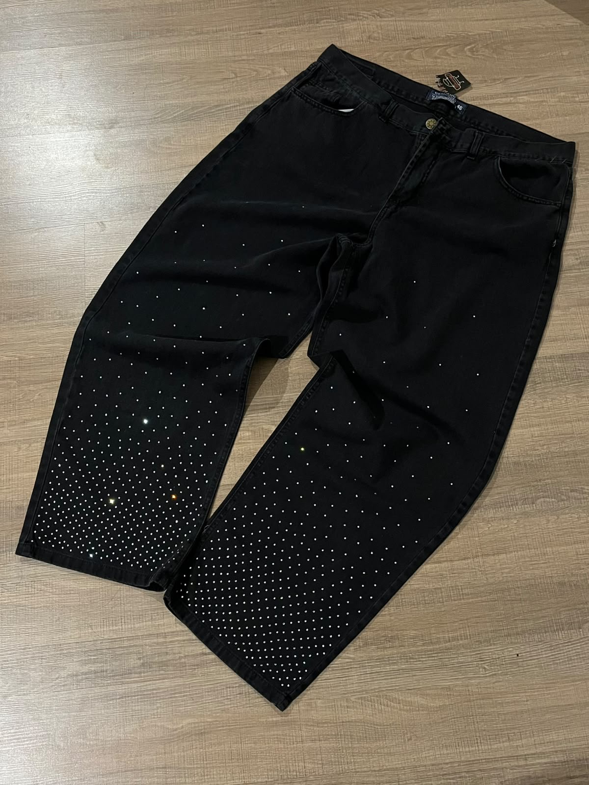 Jean Baggy Strass